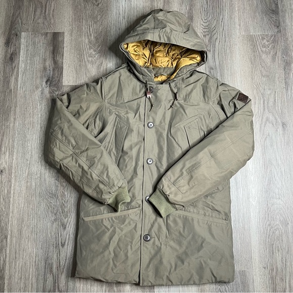 Eddie Bauer Originals B-9 Goose Down Parka Jacket Olive Green Mens M Military - Picture 1 of 13